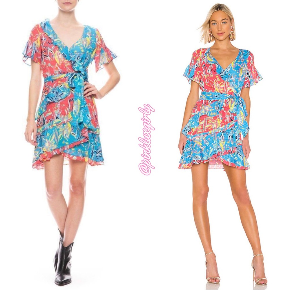 NWT $495 TANYA TAYLOR Bianka Dress in Botanical Floral Guava